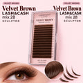 ריסים Velvet Brown LASH&CASH, mix 28 שורות, SCULPTOR