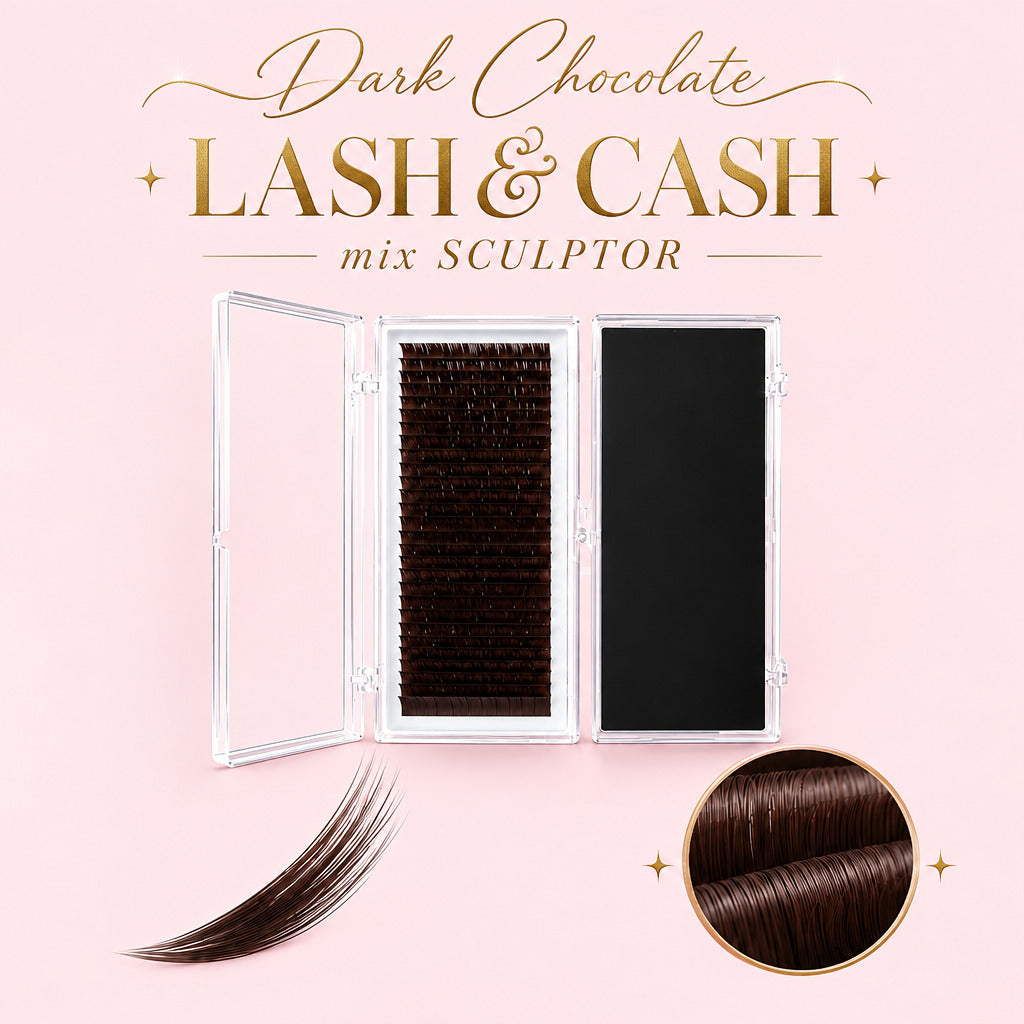 Ресницы Dark Chocolate LASH&CASH, mix 28 линий, SCULPTOR