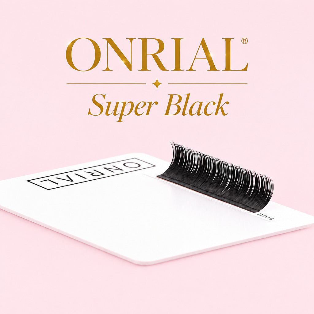 Ресницы чёрные ONRIAL Super Black, отдельные длины, 21 линия
