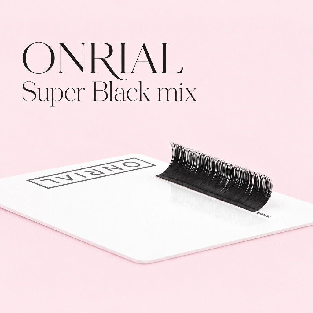 Ресницы чёрные ONRIAL Super Black mix, 21 линия