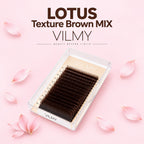 Ресницы LOTUS Texture Brown MIX, 20 линий, VILMY