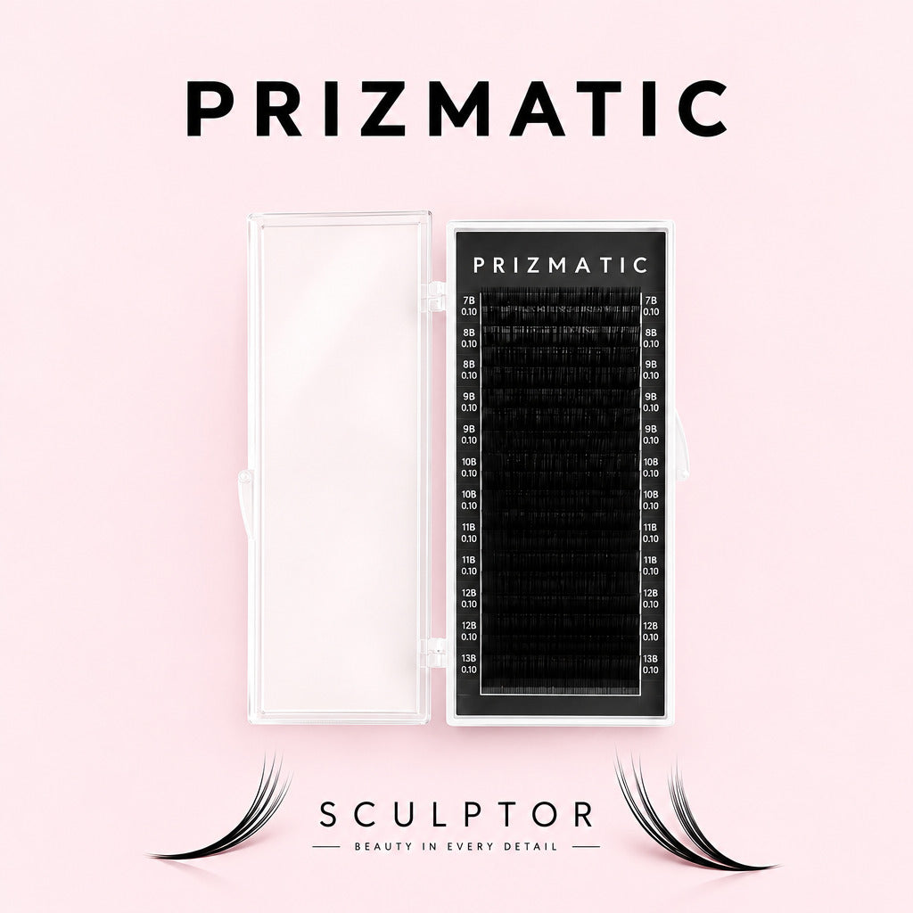 Ресницы чёрные PRIZMATIC, отдельные длины, 20 линий, SCULPTOR
